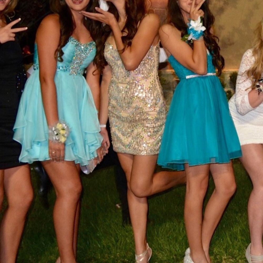 La Femme beaded / rhinestone Dress